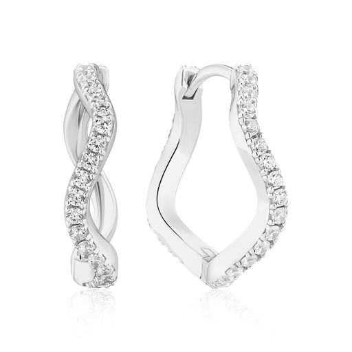 Sif Jakobs Jewellery Ellera Waves Grande Øreringe, Silver