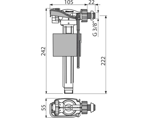 Vulventiel voor Slim 3/8