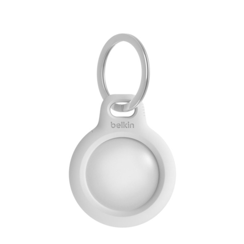 Apple AirTag Anhänger Hardcase Hülle Schlüsselanhänger   Schlüsselring (F8W973BTWHT) - Weiss