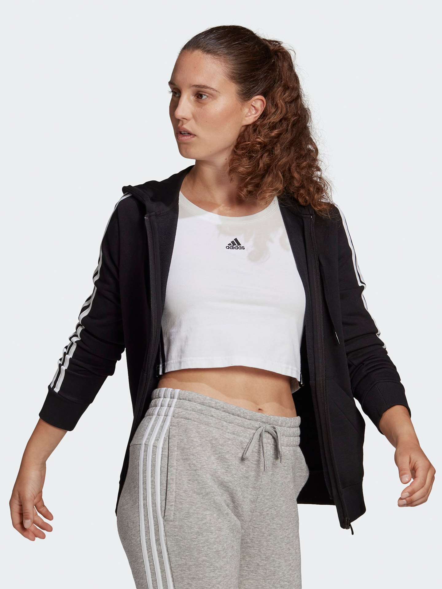 Fleece 3-Stripes Full Zip Hoodie
