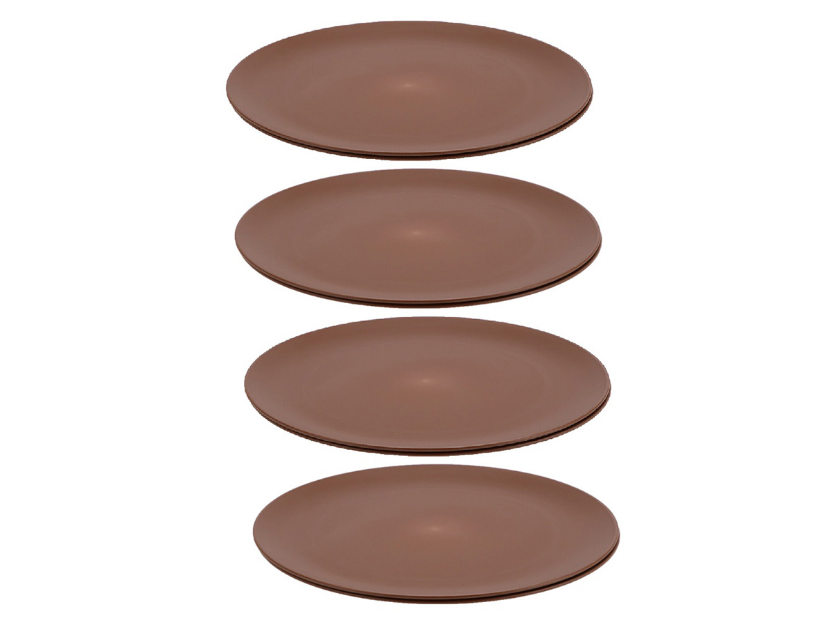 Travellife Nova Cacao 25,5 cm dinerbord - Set van 4