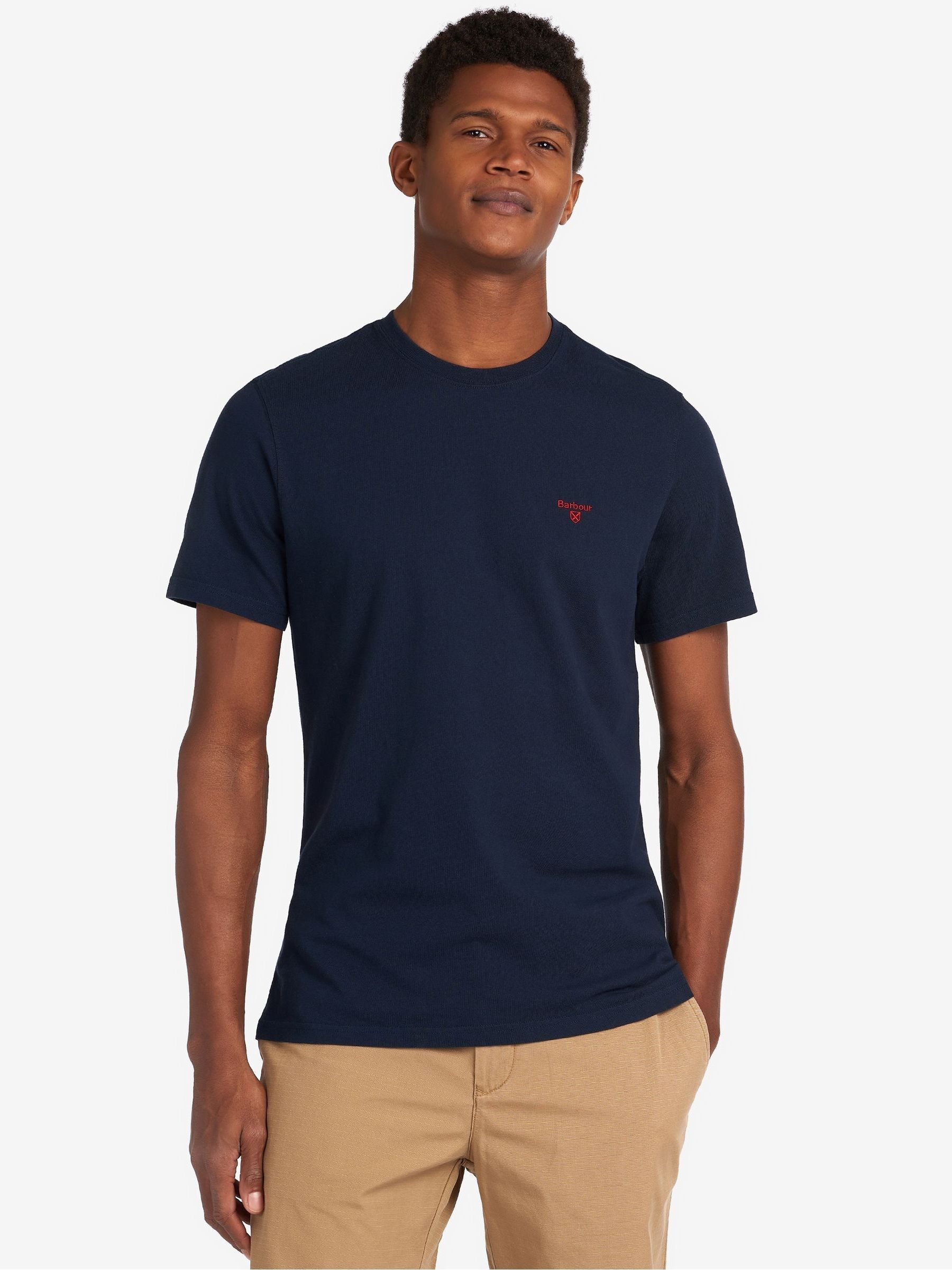 Marineblauw - Barbour® sport T-shirt voor heren