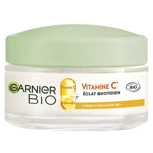 Creme hidratante Garnier Organic Daily Radiance com vitamina C orgânica 50ml