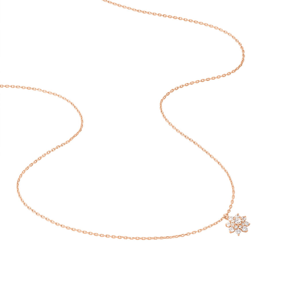 Collier Lorraine Argent Rose Oxyde De Zirconium