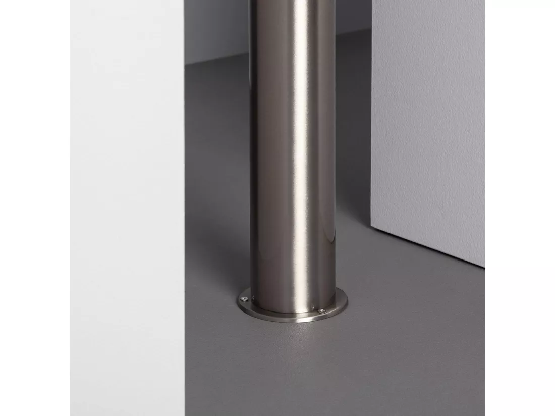 Balise Solaire LED Extérieure 1.5W en Saillie sur Pied 50cm avec Détecteur de Mouvement Inti Inox 3000K Blanc chaud