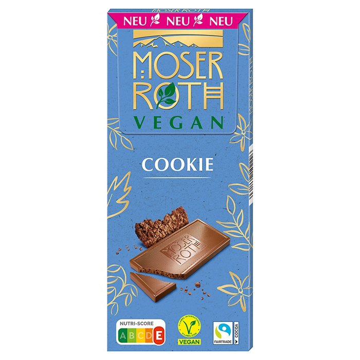 MOSER ROTH Vegane Schokolade 125 g, Cookie