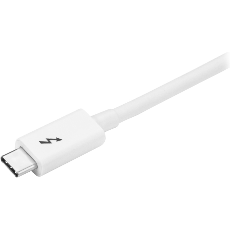 StarTech.com Câble Thunderbolt 3 de 2 m - 20 Gb/s - Compatible Thunderbolt, USB et DisplayPort - Blanc