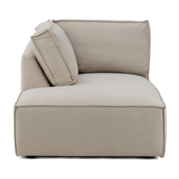 KARWEI modulaire bank James eindstuk hoek lang links grof geweven beige polyester