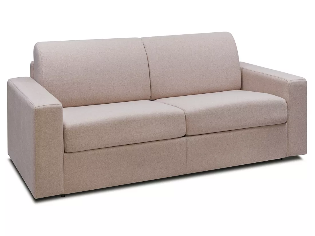 Canapé 3 places convertible express en tissu beige COGLIO