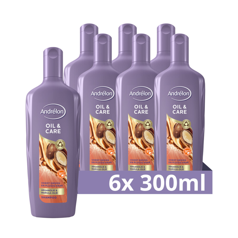 6x Andrelon Shampoo Oil & Care300 ml