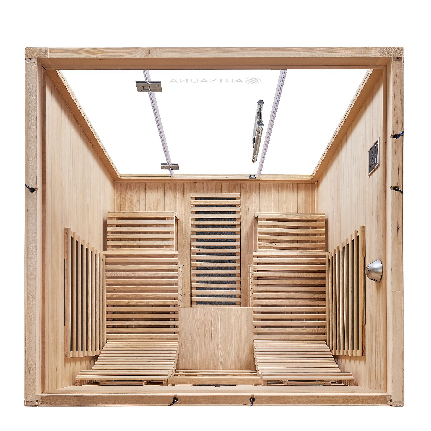 Artsauna Infrarotkabine Wärmekabine Helsinki 150 mit Dual-Technologie & Hemlockholz