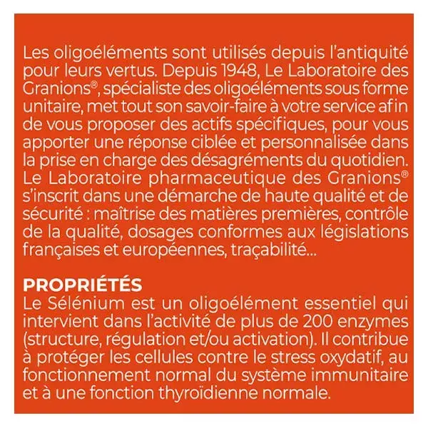 Granions Sélénium 60 gélules