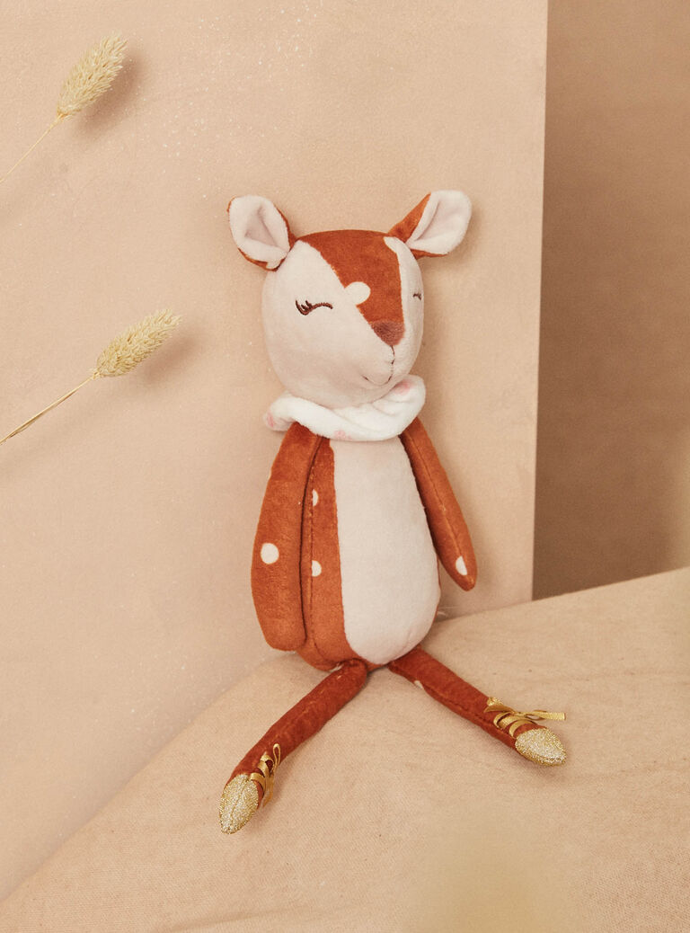 Doudou de naissance Biche grège et roux