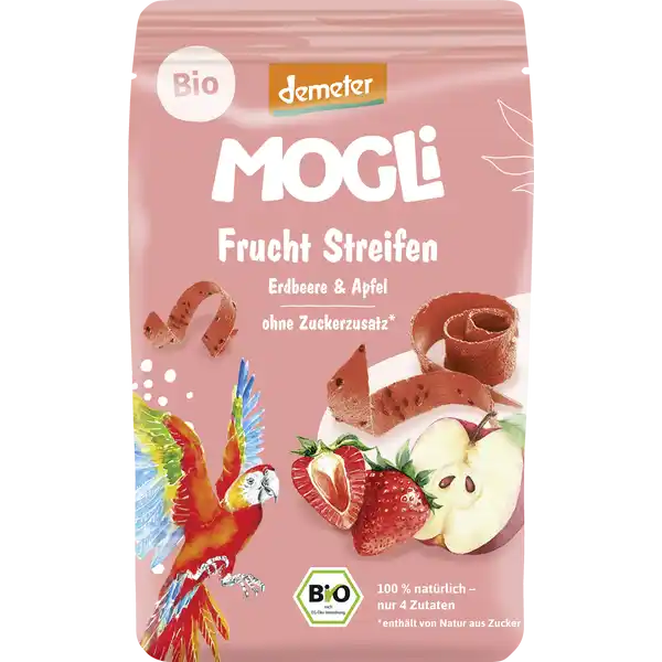 Bio Fruchtgummi Streifen Erdbeere & Apfel