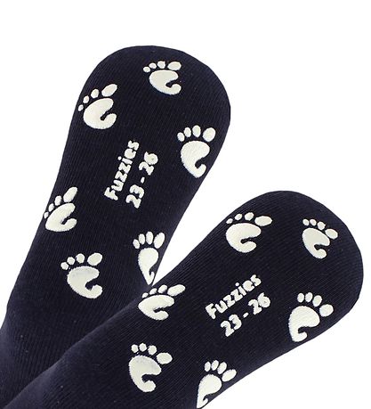 Fuzzies Socken m. Antirutsch - Navy