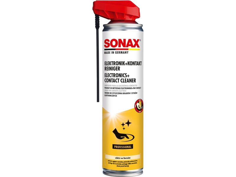 Sonax PROFESSIONAL Elektronik- KontaktReiniger EasySpray, 4 360 Grad überkopf-sprühbar