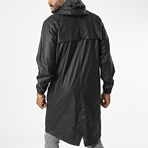 Veste Zippée Capuche Longue Noir