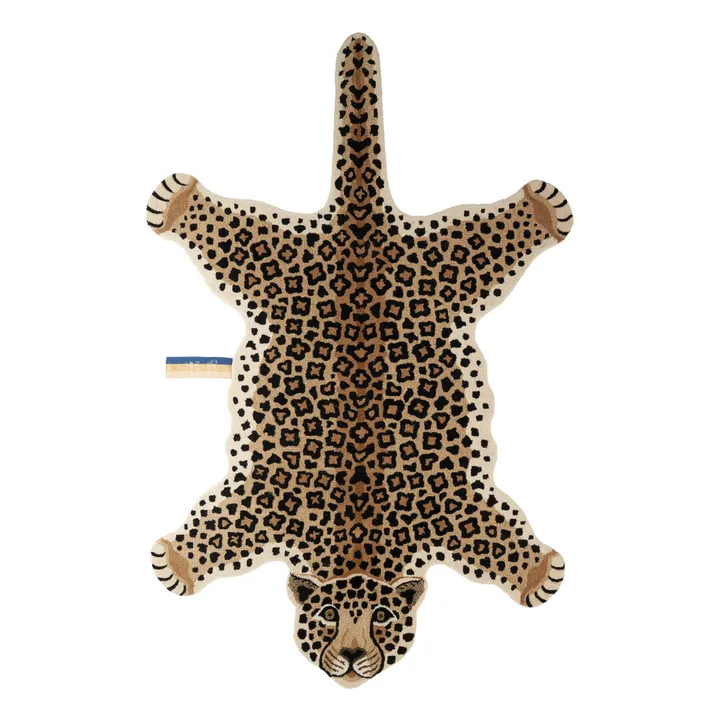 Doing Goods Tapis léopard Loony en laine | Marron