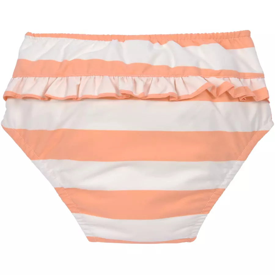 LÄSSIG Schwimmwindel Block Stripes  weiß rosa orange
