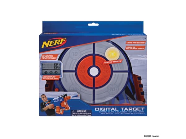 Jazwares Nerf - Elite Strike and Score Digital Target - hvit, blå, oransje