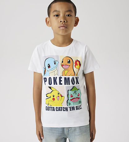 Name It T-Shirt - Noos - NkmDazz Pokémon - Bright White m. Print