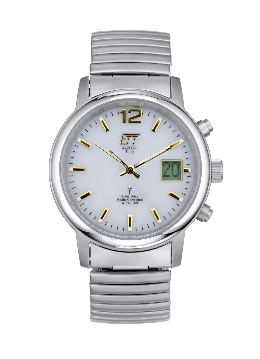 ETT-Funk-Solar-Herrenuhr im Titanlook