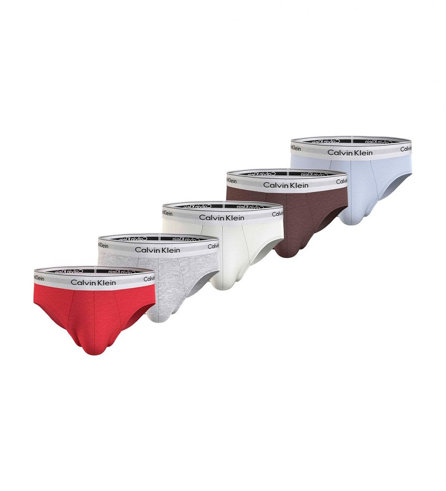 Pacote com 5 cuecas multicoloridas da Calvin Klein