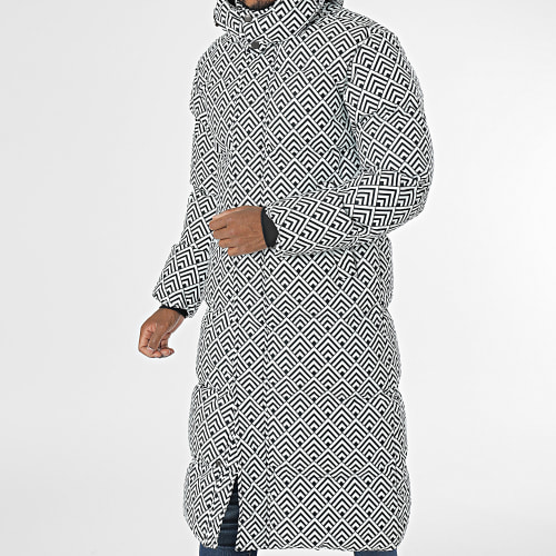 Doudoune Capuche Longue Blanc