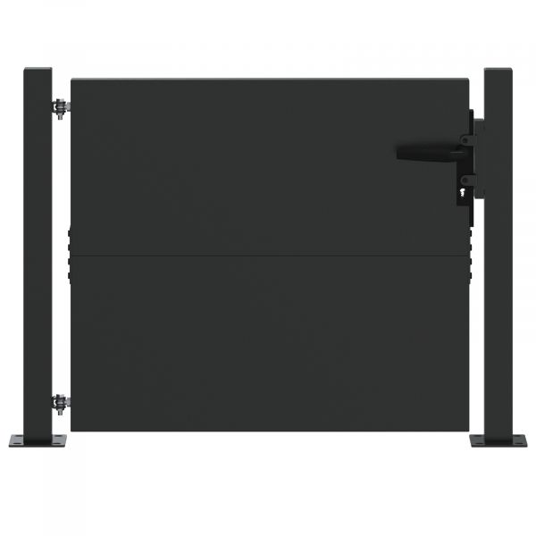 vidaXL Portão de Jardim Preto 105 x 100 cm Aço com Revestimento em Pó - 2064317641