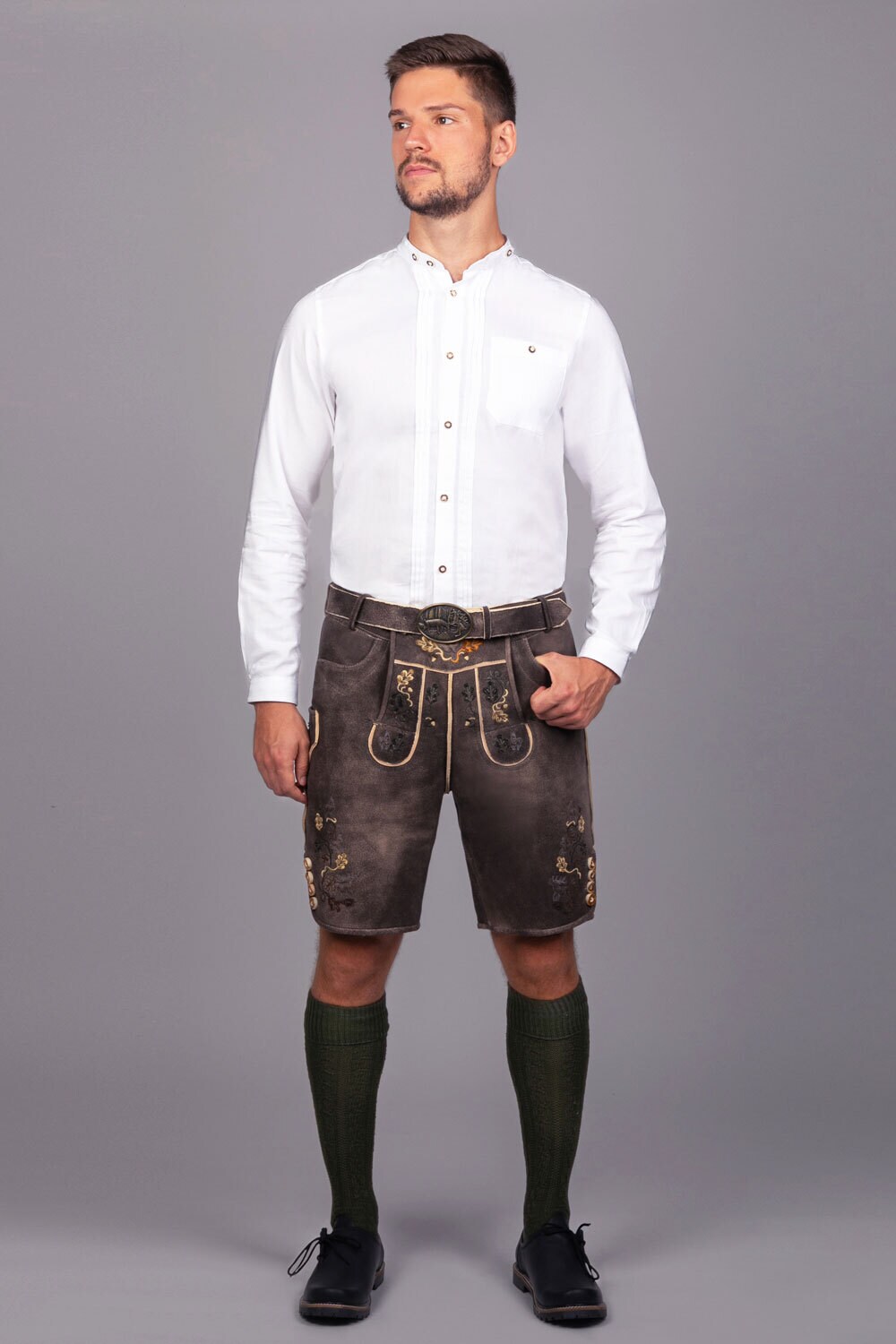 Kurze Hirschlederhose Stefan sämisch