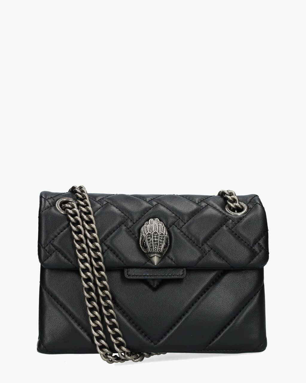 Kurt Geiger Mini Leather Kensington X Bag Zwart/Zilver Tas