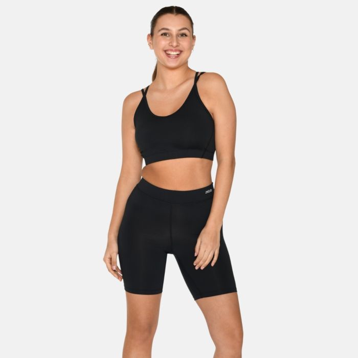 Zebdia Dame BH Sports Bra Slim Strap Sort