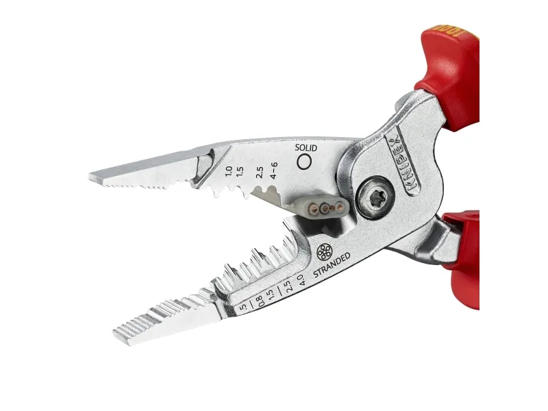 Knipex 13 76 200 ME, Beskyttende isolering, 290 g, Rød, Rustfrit stål, Gul