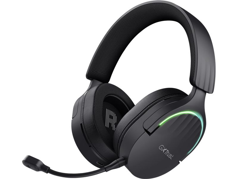 Trust Headset GXT 491 FAYZO Schwarz Leistungsstarkes ohrumschliessendes kabelloses Gaming-Headset für ein kabelloses immersives Gaming-Erlebnis