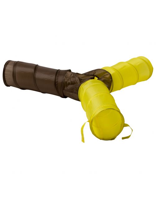 Adori Speeltunnel 3-Weg Konijn 18cm - Speelgoed - 50xØ18 cm Bruin Beige