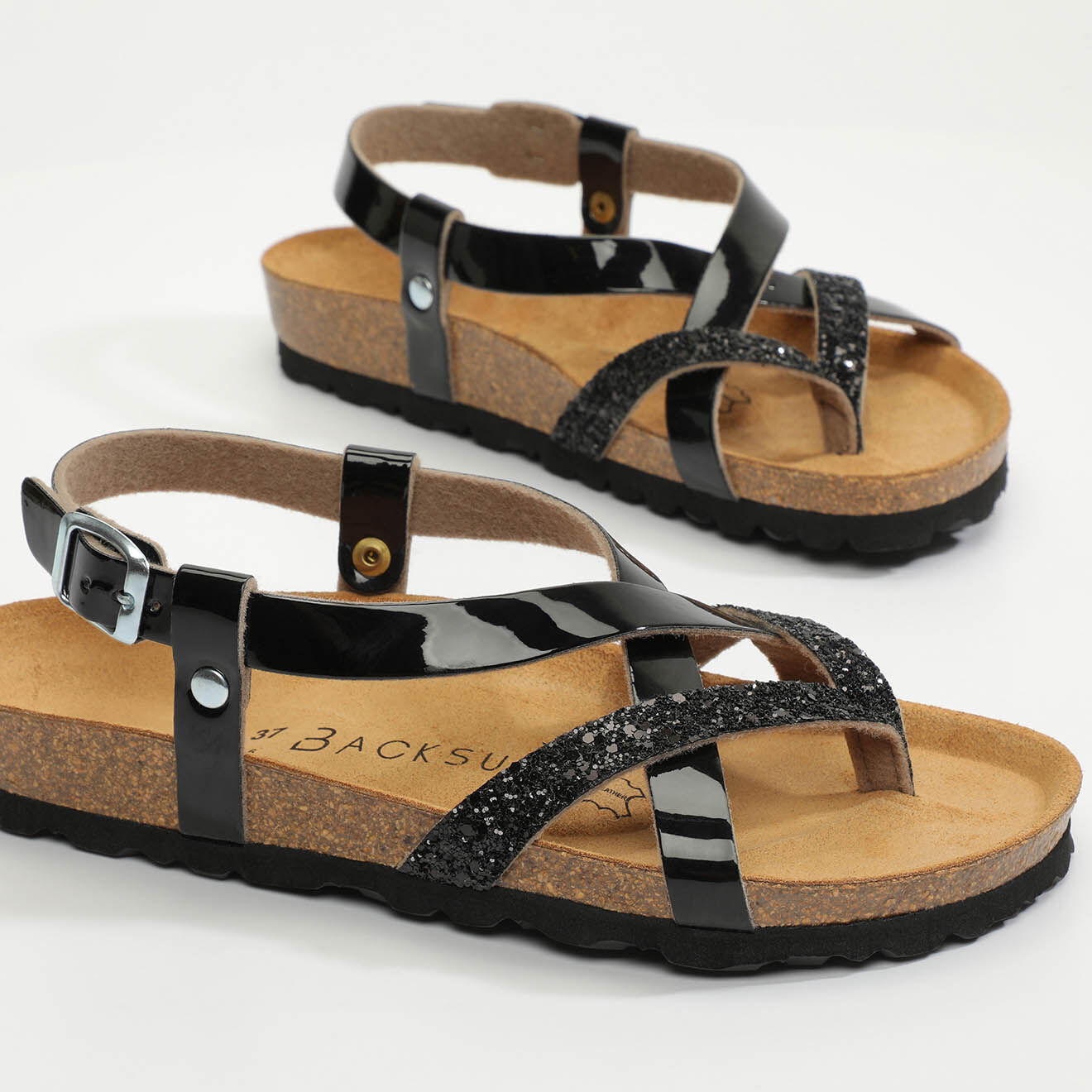 Backsun Sandales Alma noires