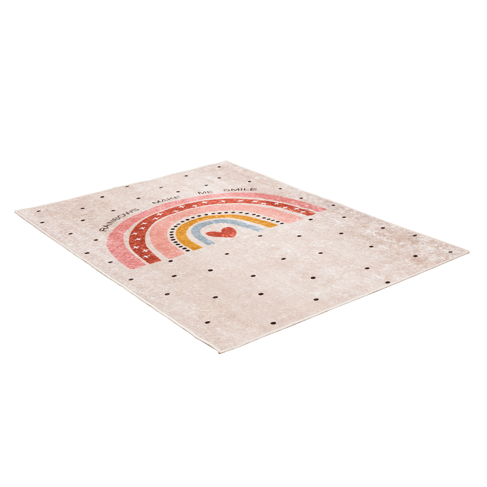Kinderteppich - pink-rosa - Regenbogen - 120x170 cm