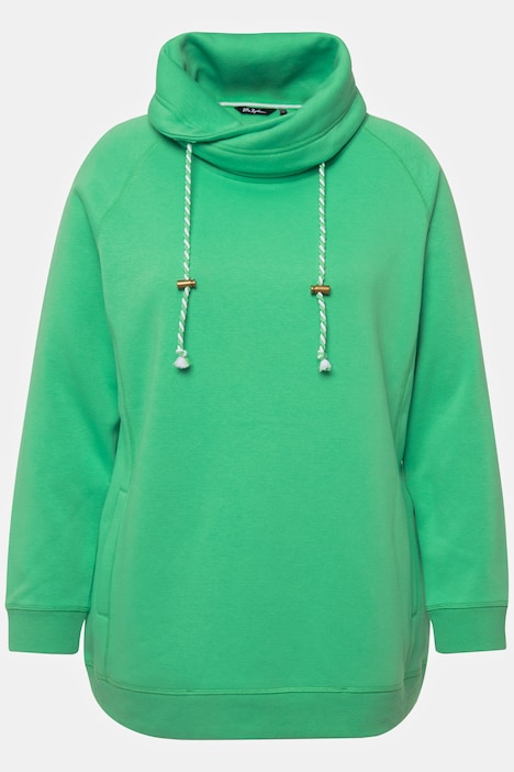 Sweatshirt, weiter Stehkragen, Taschen, Raglan-Langarm