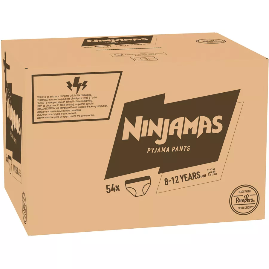 NINJAMAS Pyjama Pants Monatsbox für Jungs, 8-12 Jahre, 54 Stück