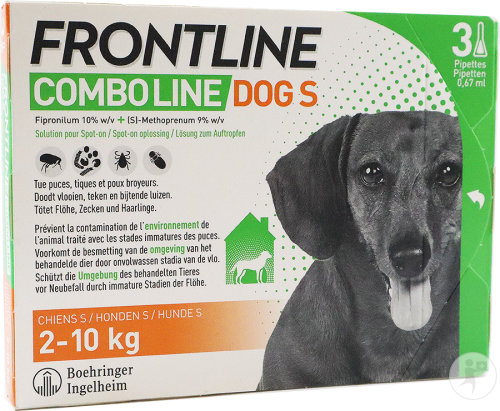 Frontline Combo Line Puces, Œufs De Puces Et Tiques Chien S 2-10kg Pipettes 3