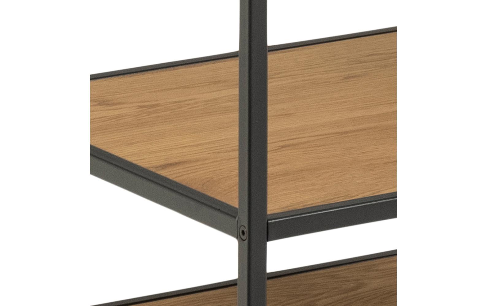 Garderobe Seaford 77 x 45 x 165 cm, Eiche/Schwarz<br>Kleiderständer