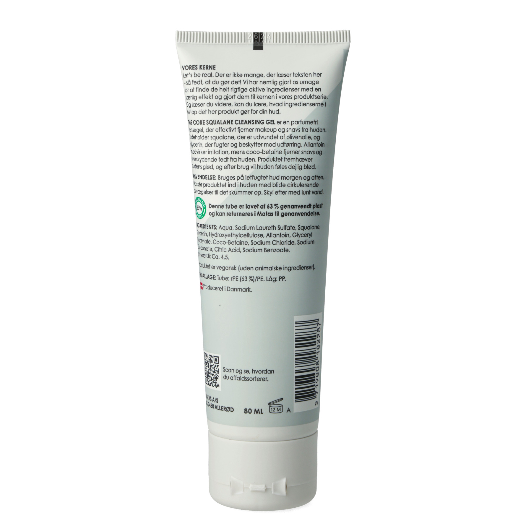 Matas Striber Squalane Cleansing Gel Uden Parfume 80 ml