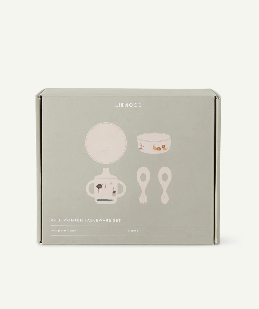 LIEWOODSET DE VAISELLES EN SILICONE MOTIFS SAVANE
