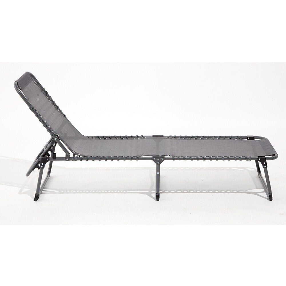 Transat pliant relax gris