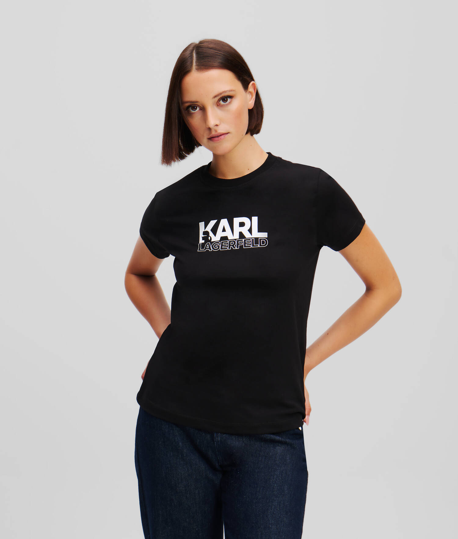 T-SHIRT À LOGO SUPERPOSÉ KARL