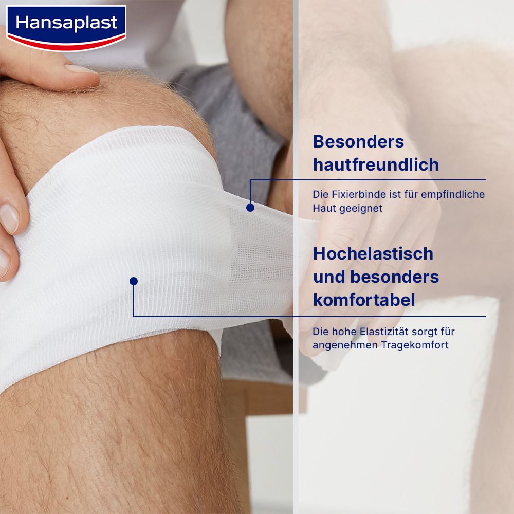 Hansaplast MED Elastische Fixierbinde 4 m x 8 cm