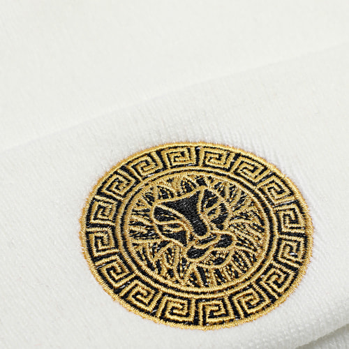Bonnet Lion Blanc Doré