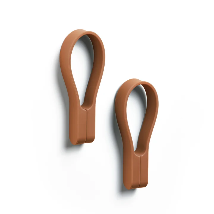 Zone Denmark - Loop Magnet Handtuchhalter, terracotta (2er-Set)