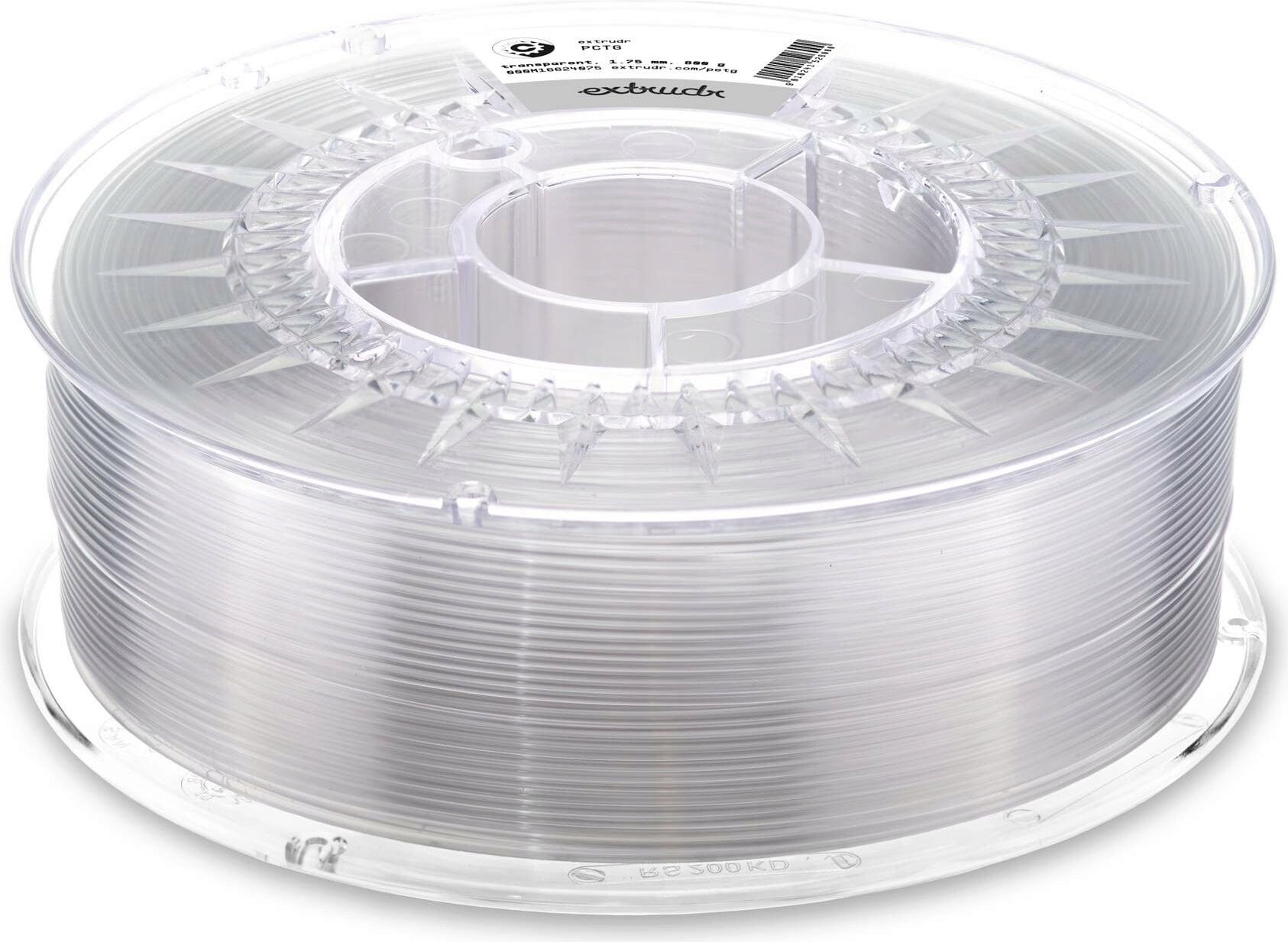Extrudr  PCTG transparent, 1,75 mm / 800 g    Langlebiges & beständiges Filament
