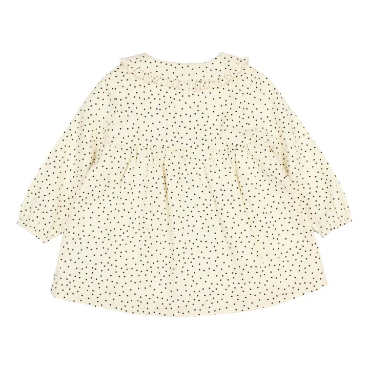 Búho Robe Coton Bio Pois | Ecru